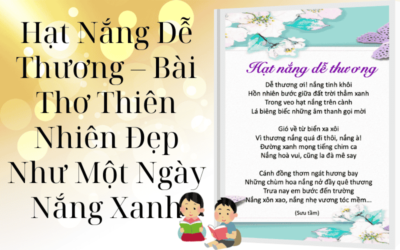 Hạt Nắng Dễ Thương – Bài Thơ Thiên Nhiên Đẹp Như Một Ngày Nắng Xanh