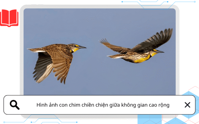 Hình ảnh con chim chiền chiện giữa không gian cao rộng