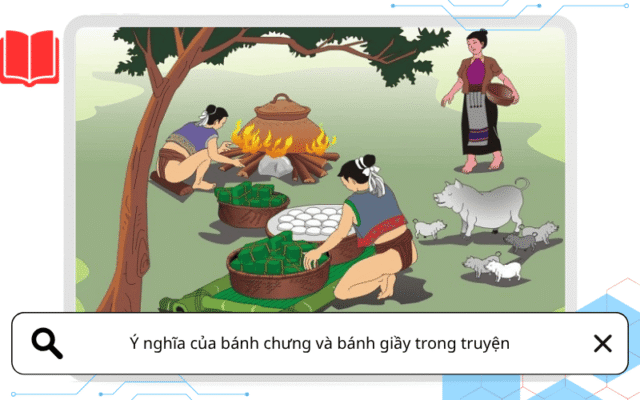 Ý nghĩa của bánh chưng và bánh giầy trong truyện